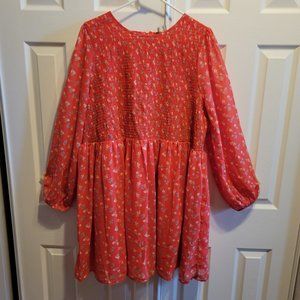 ASOS Red Floral Cottagecore Dress